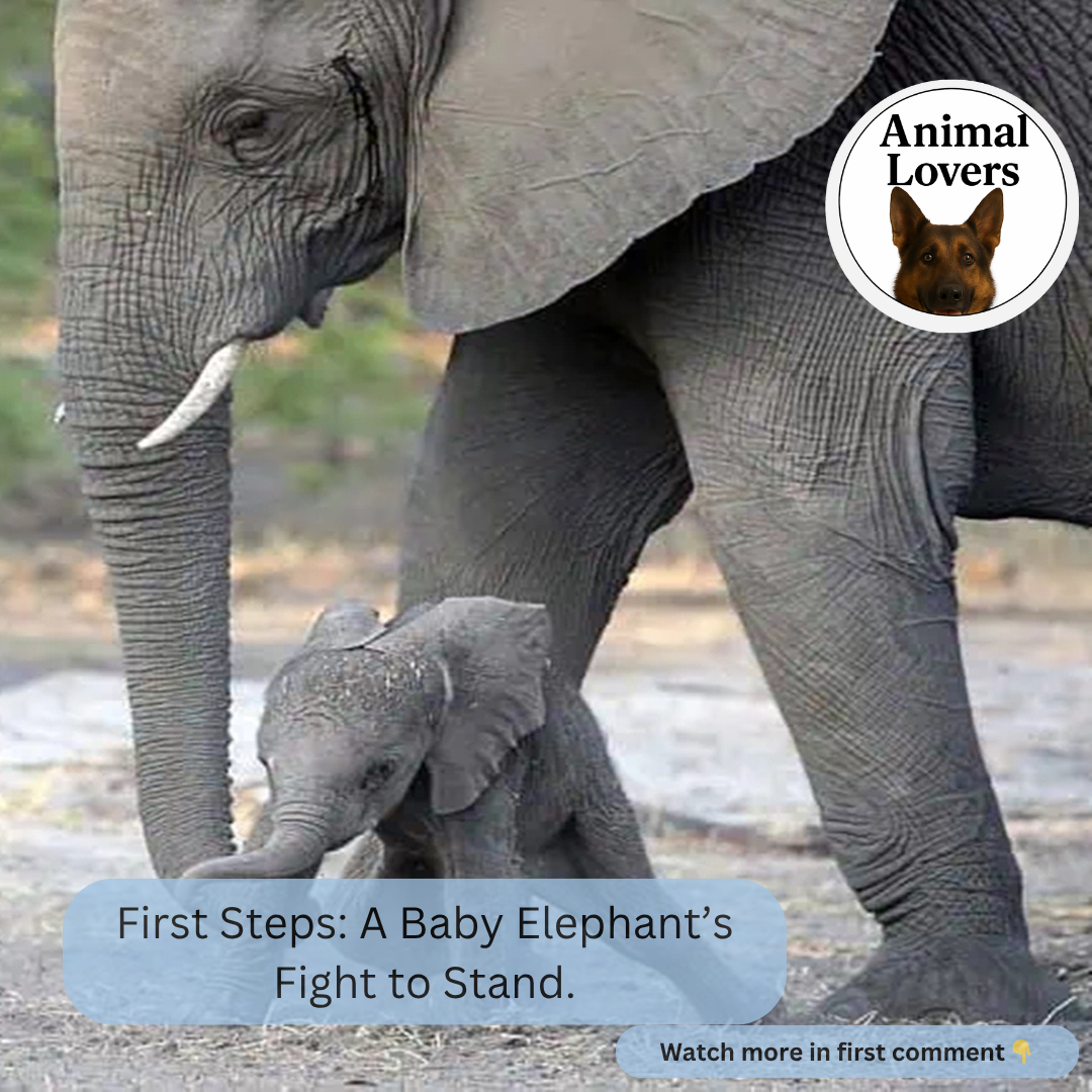First Steps: A Baby Elephant’s Fight to Stand.