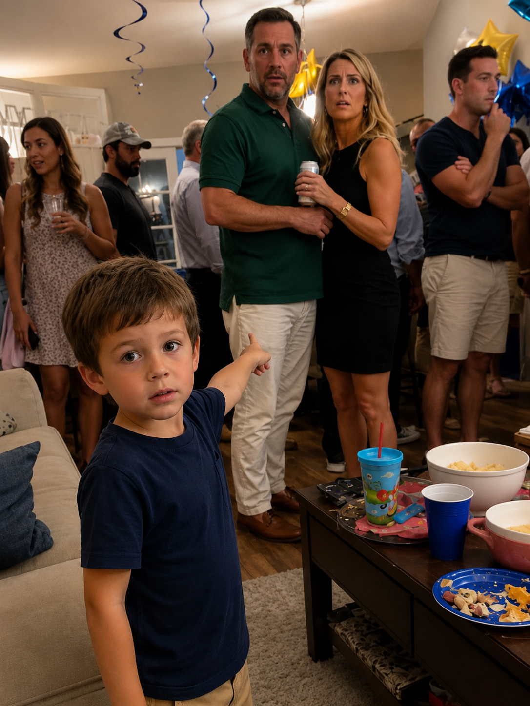 At My Wife’s Birthday Party, My Son Pointed at Her Boss and Said, “Daddy, That’s the Man with the Caterpillars” — The Room Went Silent